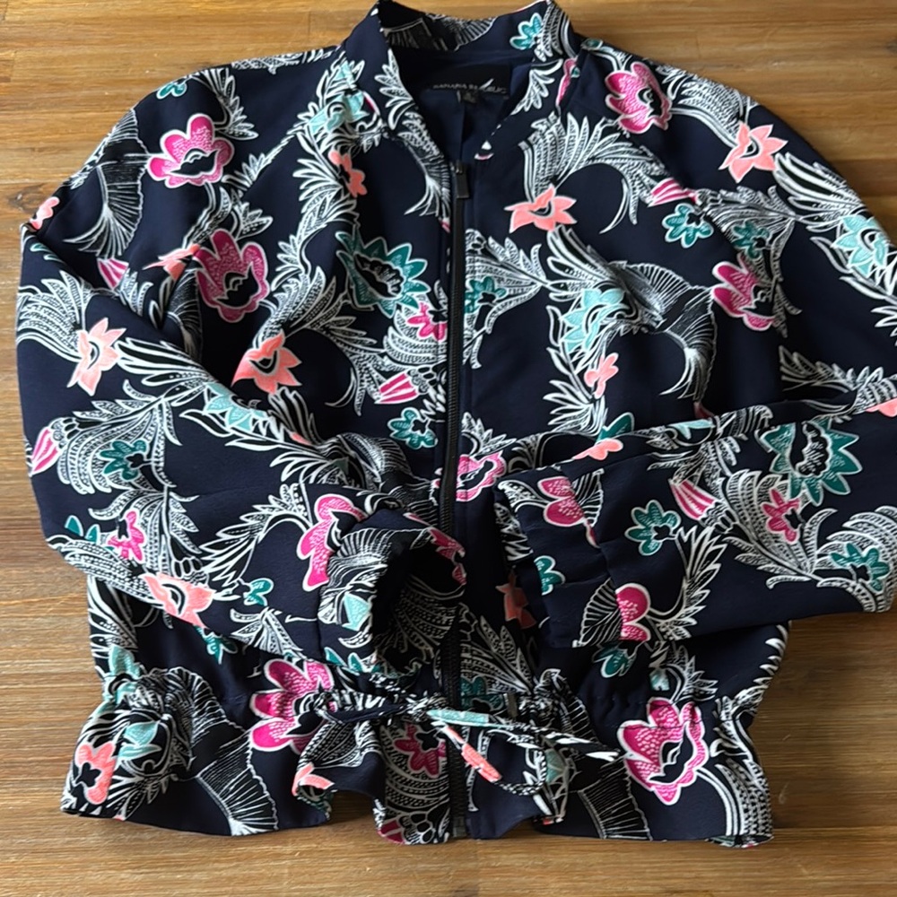 Floral Zip-Up Jacket